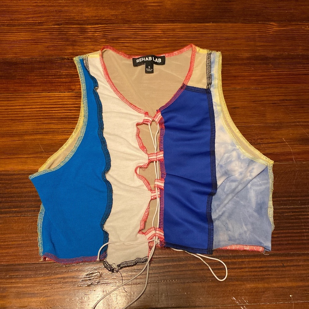 SOLD lace up front crop top